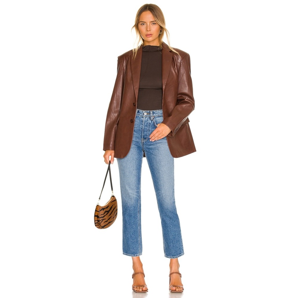 GRLFRND Karolina High Rise Straight Crop Jeans in Long Island - Size 30